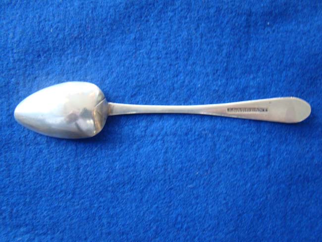 An American Silver Teaspoon by Jacob Sargeant of Hartford, CT., circa 1785